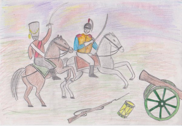 Рисунки воин бородинского сражения