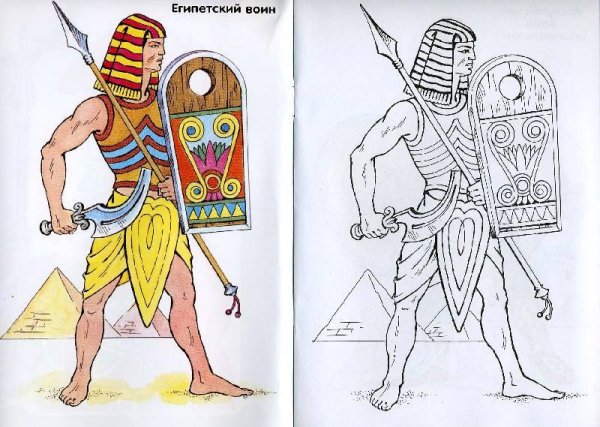 Изображение древнеегипетского воина