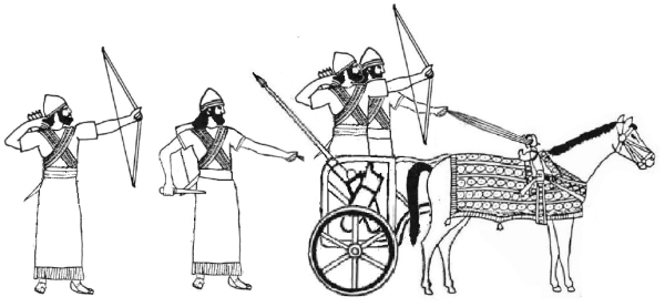 Древняя Ассирия колесницы