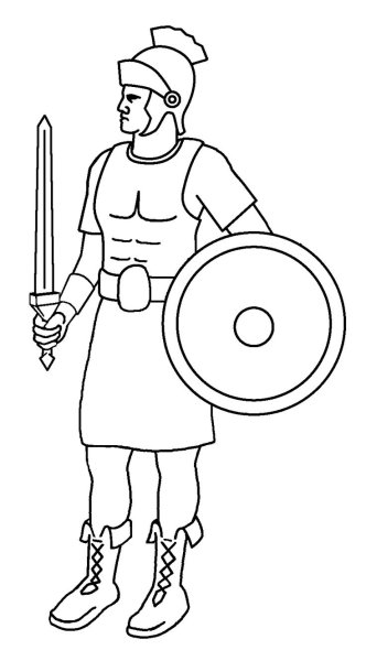 Римский воин легионер рисунок
