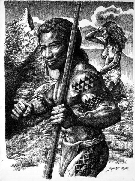 Полинезийские воины