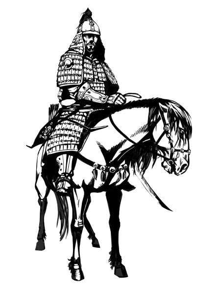 Рисунки воин монгол