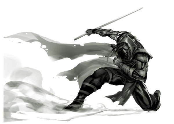 Рисунки воин с мечом и щитом