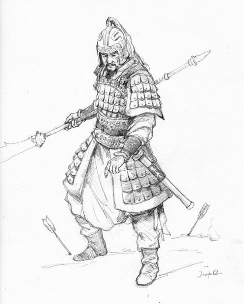 Рисунки воин с саблей