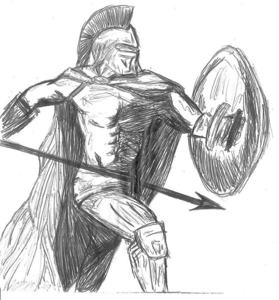 Спартанец рисунок
