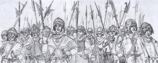 Зарисовка средневекового воина