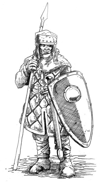 Средневековый воин рисуночки