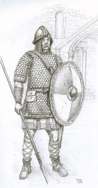 Франкский воин 8 века