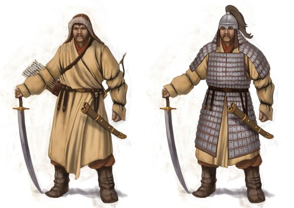 Татаро Монголы 13 век одежда