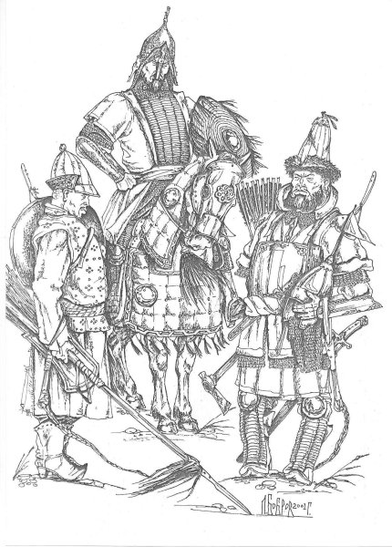 Татарские воины 16 века Горелик