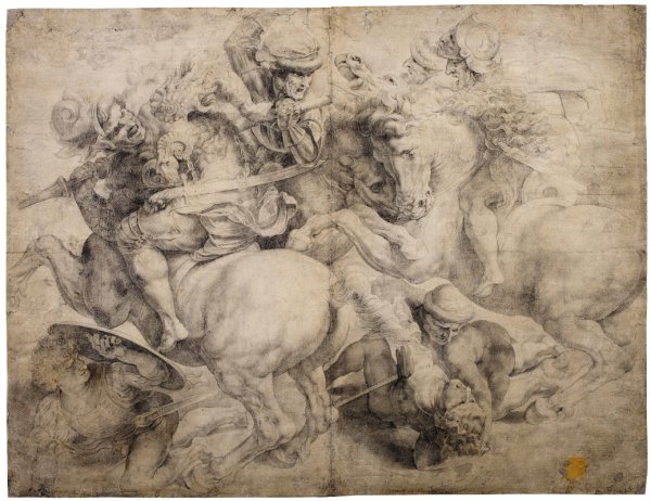 Фреска Леонардо битва при Ангиари