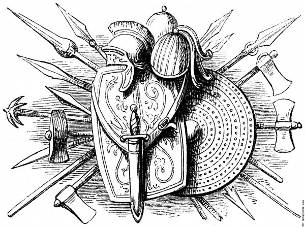 Средневековое оружие Гравюры