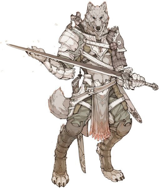 Зверолюд воин волк
