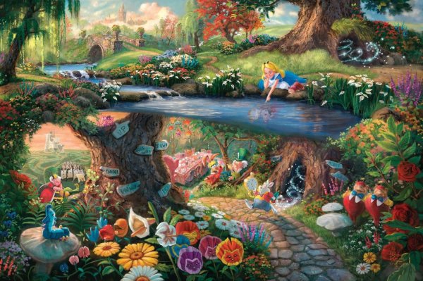 Картины Томаса Кинкейда Дисней Алиса в стране чудес