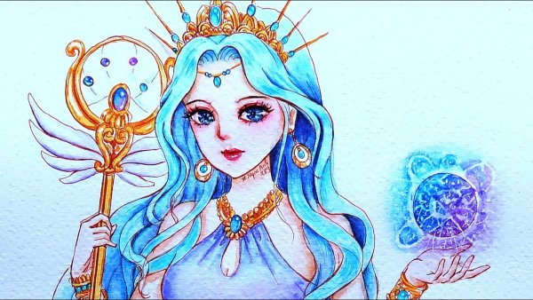 Принцесса с волшебной палочкой рисунок