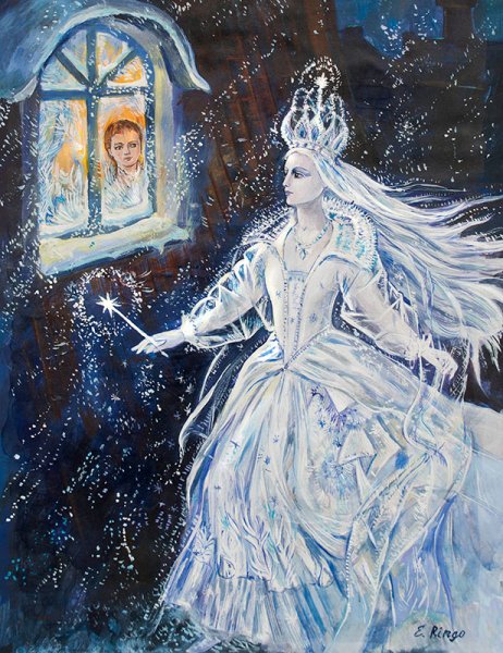 Снежная Королева Ханс Кристиан Андерсен рисунок