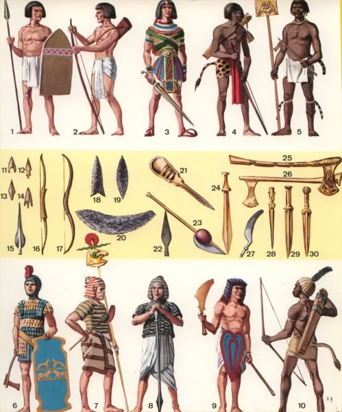Воины древнего Египта пращники