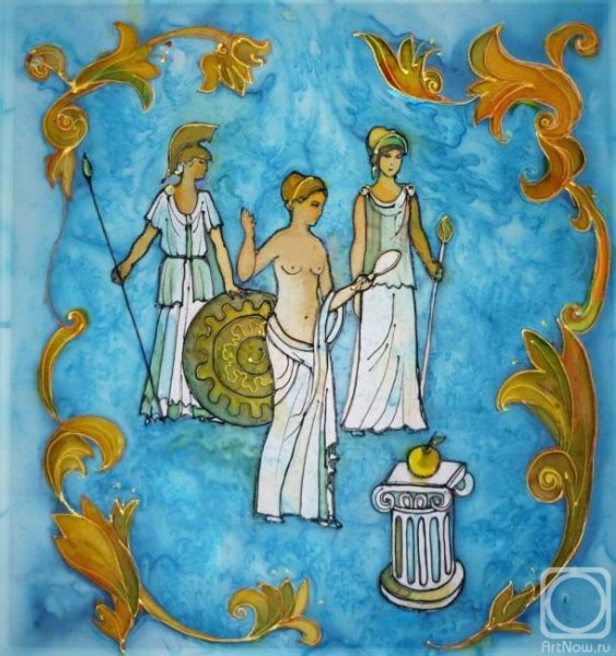 Гера Афина и Афродита и яблоко раздора картины