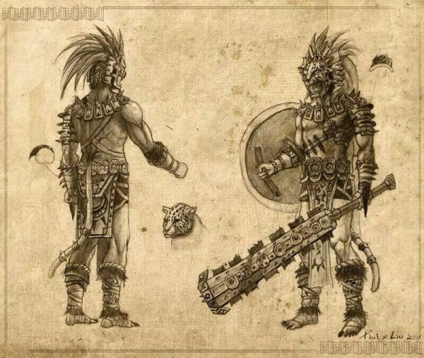 Фэнтези воины инков Майя и ацтеков
