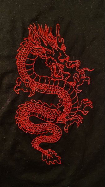 Рисунки японский красный дракон