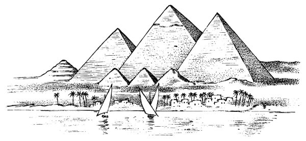 Египет пирамида Хеопса набросок
