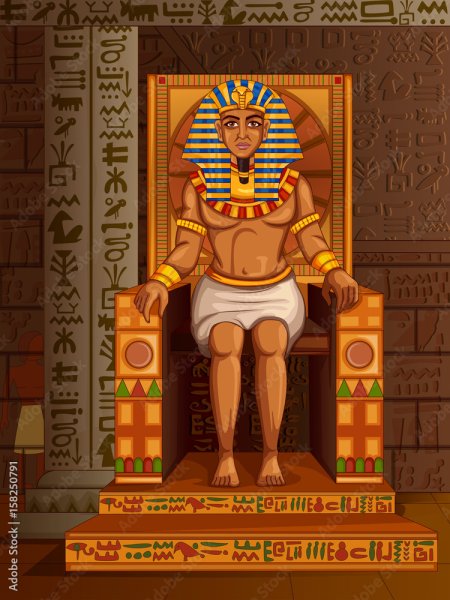 Дворец фараона в древнем Египте трон