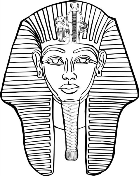 Фараон Египет раскраска Тутанхамон