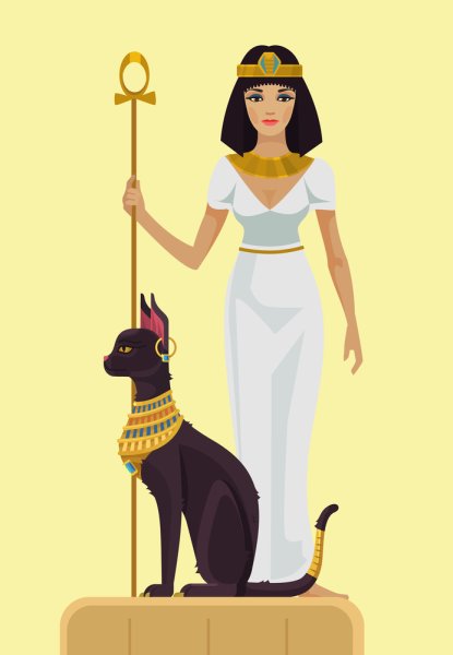 Египетская богиня Баст вектор