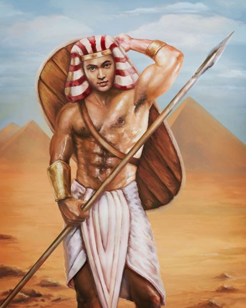 Египетский воин копьеносец