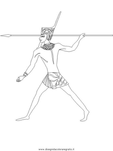 Древний Египетский воин раскраска