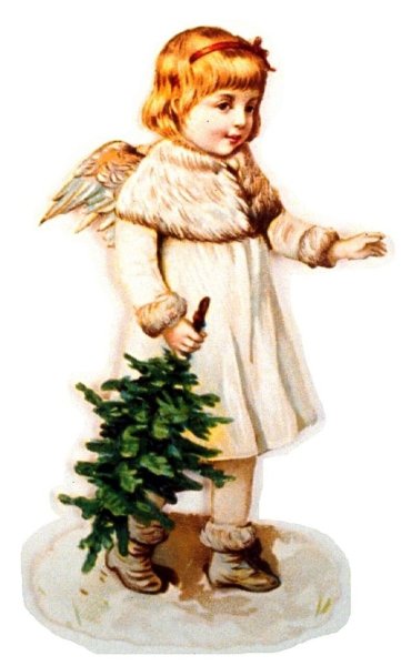 Рождественская ель с ангелами