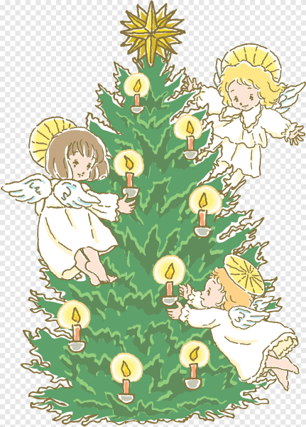 Рождественская елка с ангелочками