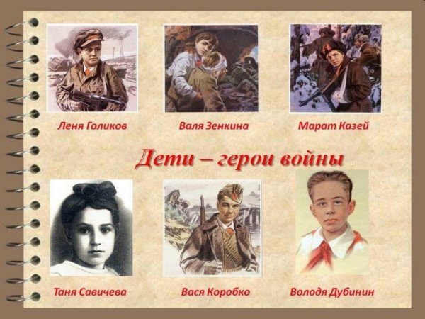 Дети герои Великой Отечественной войны 1941