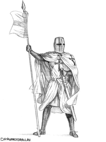 Рыцарь рисунок карандашом для срисовки