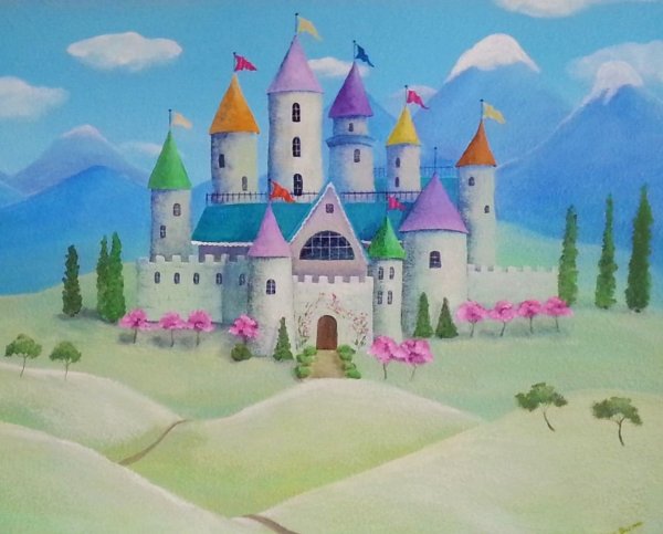 Рисуем сказочный замок
