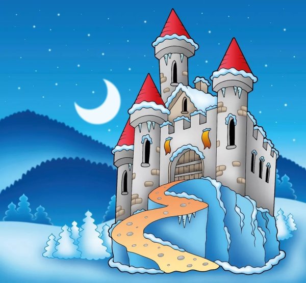 Сказочный замок снежной королевы