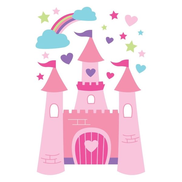 Детский замок розовый