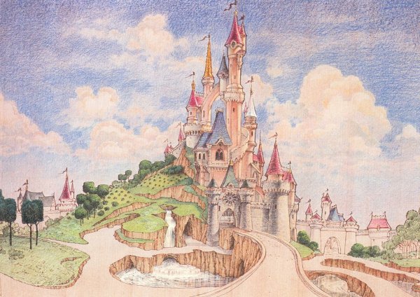 Замок Уолт Дисней рисунок