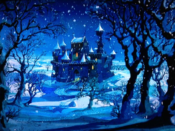 Сказочный дворец зимой