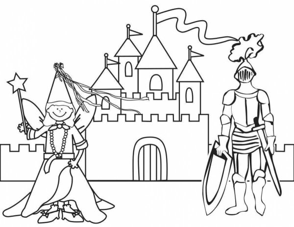 Раскраска средневековье для детей
