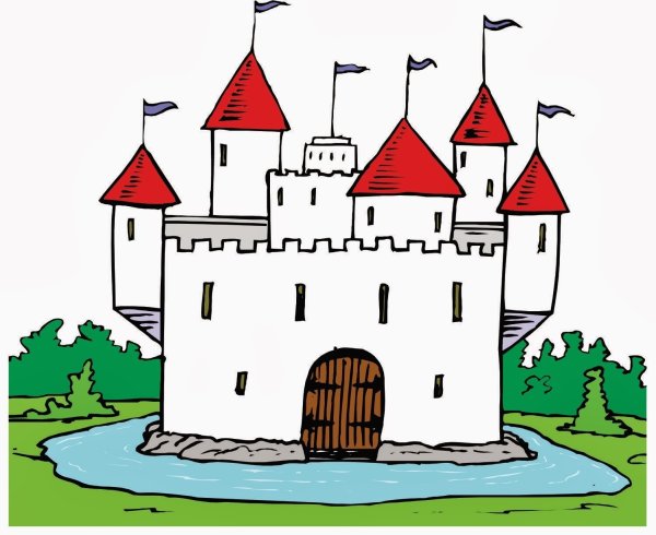 Рыцарский замок рисунок