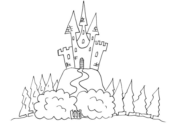 Замок снежной королевы раскраска