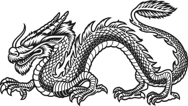 Китайский дракон СВГ