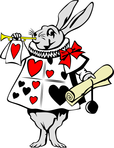 Кролик из сказки Алиса в стране чудес рисунок