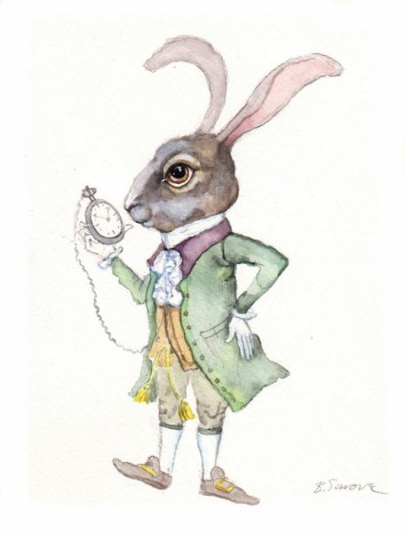 Заяц из Алисы в стране чудес рисунок