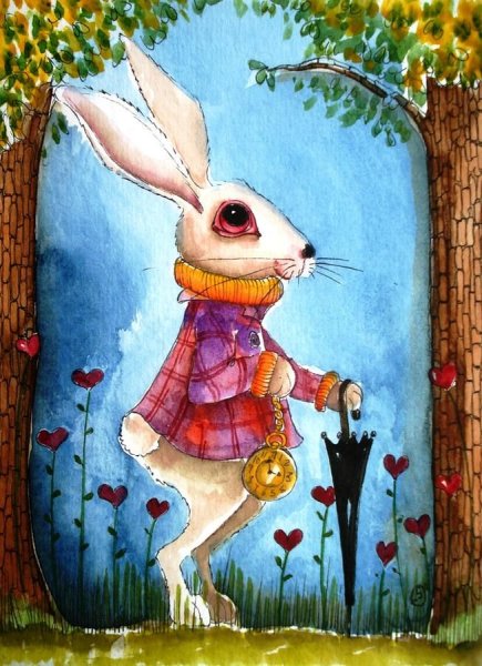 Заяц из сказки Алиса в стране чудес