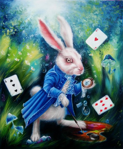 Белый кролик из Алисы в стране чудес
