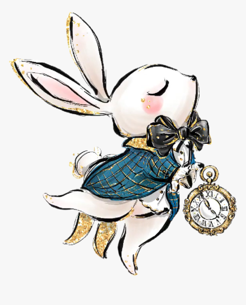 Белый кролик Алиса в стране чудес иллюстрации
