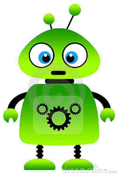 Зеленый инопланетянин робот