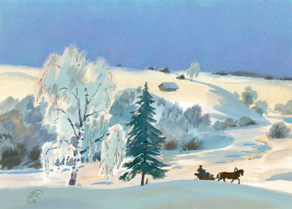 Иллюстрация к зимнему утру Пушкина
